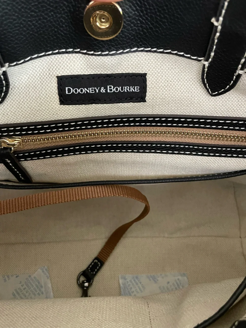 Dooney & Bourke Lucca Leather Barlow Black Satchel NWT